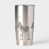 Chic Black White Zebra's Geïsoleerde Drinkbeker (Links)