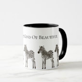 Chic Black White Zebra's Mok (Voorkant rechts)