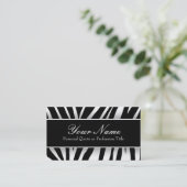 Chic blanc et noir Zebra Stripes Carte de visite (Debout devant)