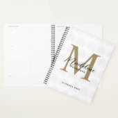 Chic blanc ivoire or Anahaw feuille Script Monogra (Devant avec enveloppe)