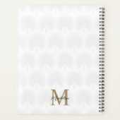Chic blanc ivoire or Anahaw feuille Script Monogra (Dos)