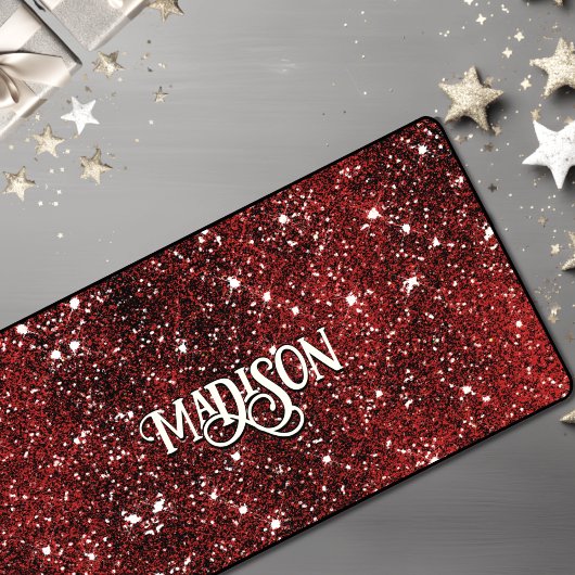 Chic blanc rouge noir parties scintillant monogram