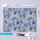Chic blauw Iris patroon Tissuepapier (Craft)
