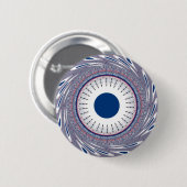 Chic-blauw Ronde Button 5,7 Cm (Voorkant /achterkant)