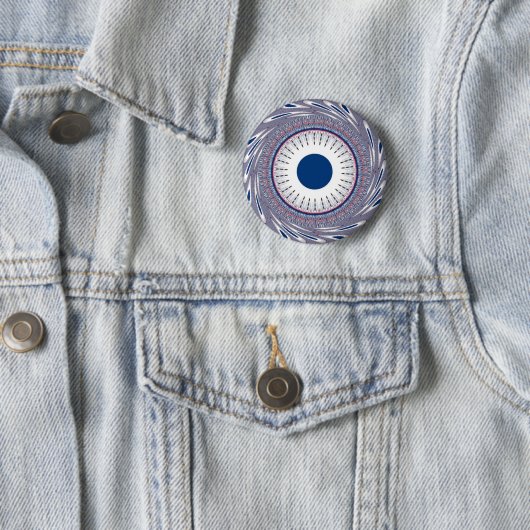 Chic-blauw Ronde Button 5,7 Cm (In situ)