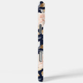 Chic Blauw Roze Abstracte Bloem Case-Mate iPhone Case (Achterkant / Rechts)
