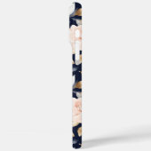 Chic Blauw Roze Abstracte Bloem Case-Mate iPhone Case (Achterkant / Links)