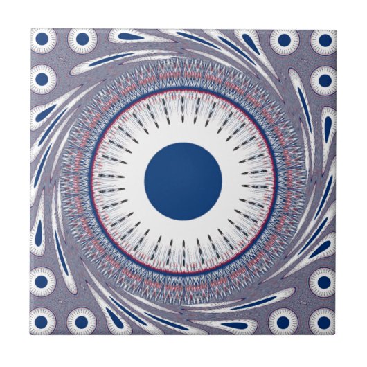 Chic-blauw Tegeltje (Voorkant)