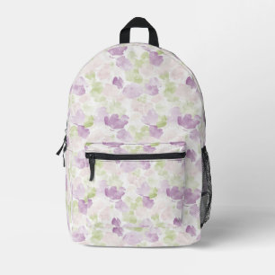 Chic Blauw Wit Bloemen Bedrukte Rugzak