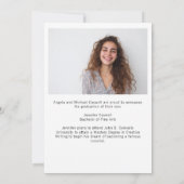 Chic Blauwgroen Afstuderen Foto 2025 Afstuderen Aankondiging (Achterkant)