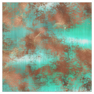 Chic Blauwgroen Copper Boho Stof