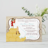 Chic Blauwgroen Cowgirl Country Bride Vrijgezellen Kaart (Staand voorkant)