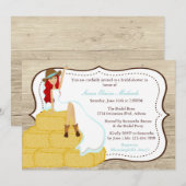 Chic Blauwgroen Cowgirl Country Bride Vrijgezellen Kaart (Voorkant / Achterkant)