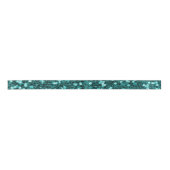Chic Blauwgroen Faux Glitter Lint (Voorkant)
