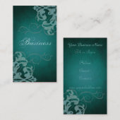 Chic Blauwgroen Scroll Blauwgroen Visitekaartje (Voorkant / Achterkant)