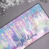 Chic bleu aqua licorne goutte parties scintillant