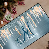 Chic bleu or goutte d'or chic monogramme