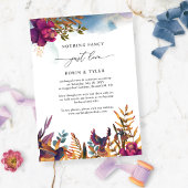 Chic bleu violet Mariage Elopement Faire-part