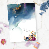 Chic bleu violet Mariage Elopement Faire-part