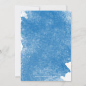 CHIC BLEU WATERCOLOR FAIRE-PART DE MARIAGE (Dos)