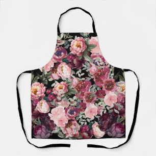 Chic  Bloemen Print Elegante pioen Schort