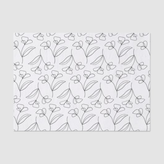 Chic bloemetjes tissuepapier (Voorkant)