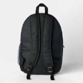 Chic Blue Backpack for Work Bedrukte Rugzak (Achterkant)