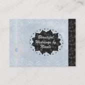Chic Blue & Black Wedding Pro Visitekaartje (Voorkant)