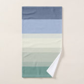 Chic Blue Blauwgroen Green Stripes Designer Ocean Bad Handdoek (Handdoek)