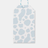 Chic Blue Boho Highland Cowboy Baby shower Cadeaulabel (Achterkant)