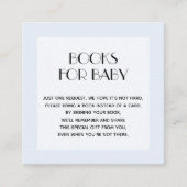 Chic Blue Boy Baby shower Book Request Informatiekaartje (Voorkant)