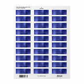 Chic Blue Brushed Metal Return Address Label (Full Sheet)