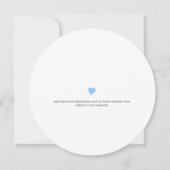 Chic Blue Circulaire Oh Baby shower Invitation (Dos)