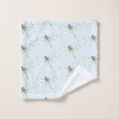 Chic Blue Dragonflies Dream (Gant de toilette)