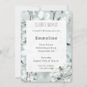 Chic Blue Dragonfly Dream Floral Verjaardag Kaart (Voorkant)