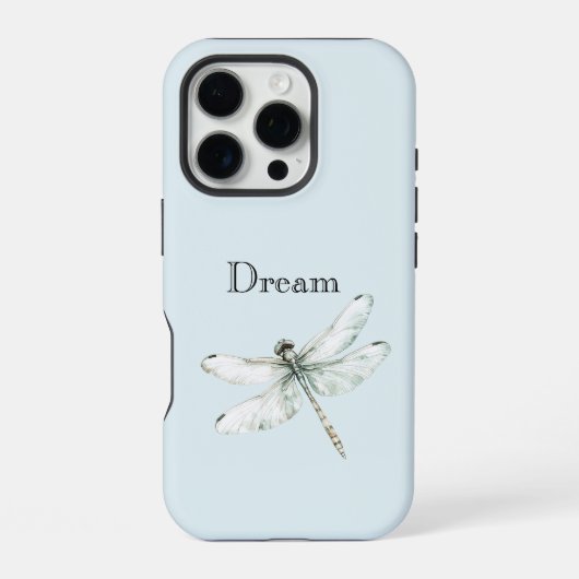 Chic Blue Dragonfly Dream iPhone Hoesje (Achterkant)