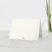 Chic Blue en Ivory Hand getrokken Zwaan Dank u Bedankkaart (Achterkant)