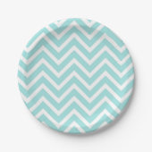 Chic Blue en White Chevron Pattern Bord (Voorkant)