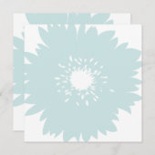 Chic Blue Flower Verjaardag Kaart (Voorkant / Achterkant)