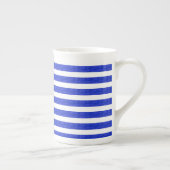 Chic Blue Geometric Stripes Specialty Mok (Rechts)