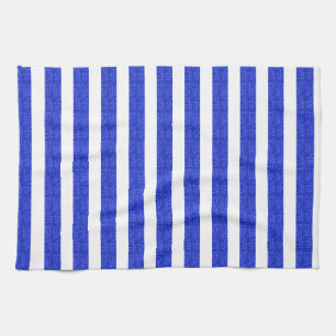Chic Blue geometrische strepen Theedoek