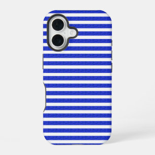 Chic Blue geometrische telefoonhoes iPhone 16 Hoesje