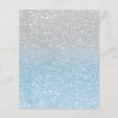 Chic blue glitter elegant budget Sweet 16 Silver (Achterkant)