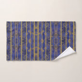 Chic Blue Gold Sparkles Bad Handdoek (Handdoek)
