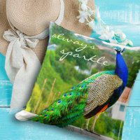Chic Blue Green Peacock Photo Altijd Sparkle