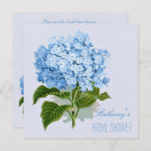 Chic  Blue Hydrangea Flower Vrijgezellenfeest Kaart (Voorkant / Achterkant)