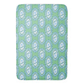 Chic Blue Periwinkle Floral Pattern Badmat (Voorkant Verticaal)