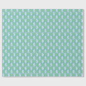 Chic Blue Periwinkle Floral Pattern Cadeaupapier (Vlak)