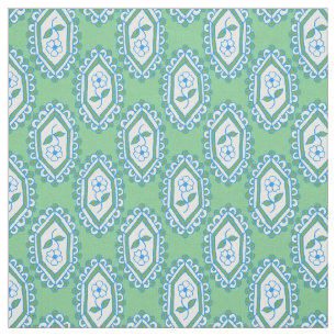 Chic Blue Periwinkle Floral Pattern Stof