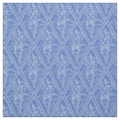 Chic Blue Periwinkle Floral Pattern Stof (Swatch)